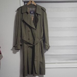 Burberry Khaki Green Trench Coat
